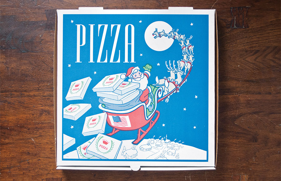 pizza delivery by santa