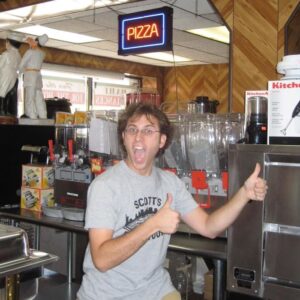 scott gives thumbs up at bari pizzeria supply store