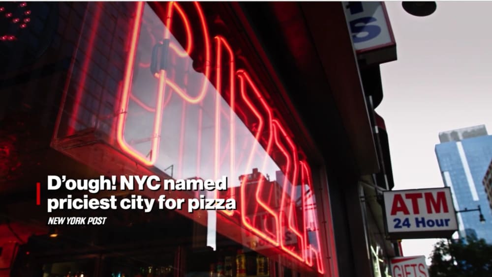 neon sign at a pizzeria