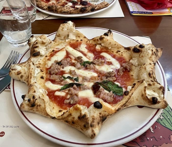 Pizza Stella at Pizzeria da Attilio in Naples, Italy