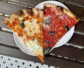 two lovely pizza slices